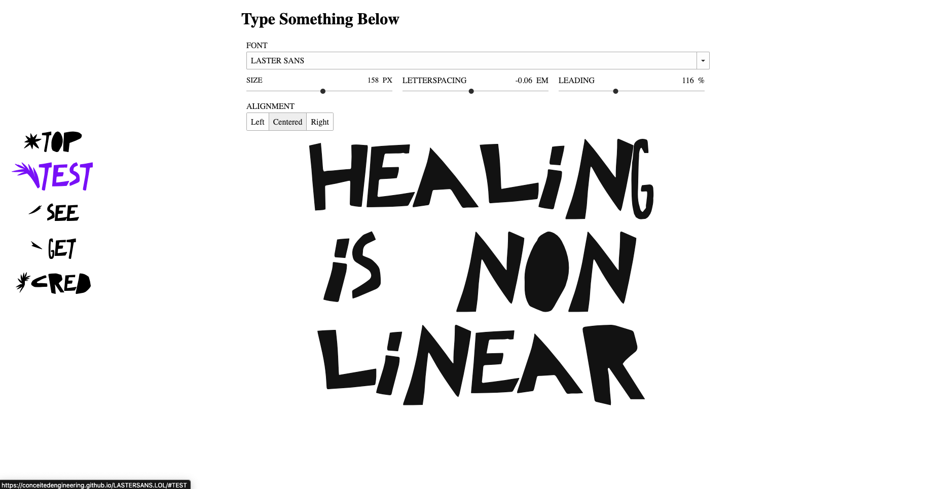 Laster Sans screenshot 2