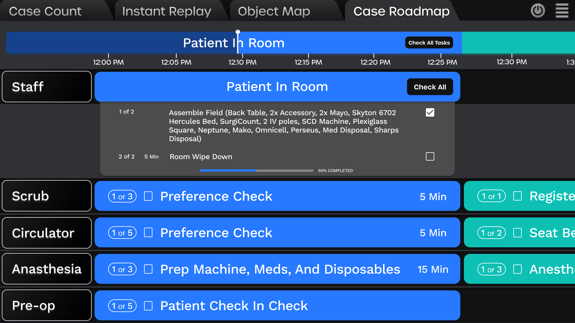 nSight case roadmap task drawer