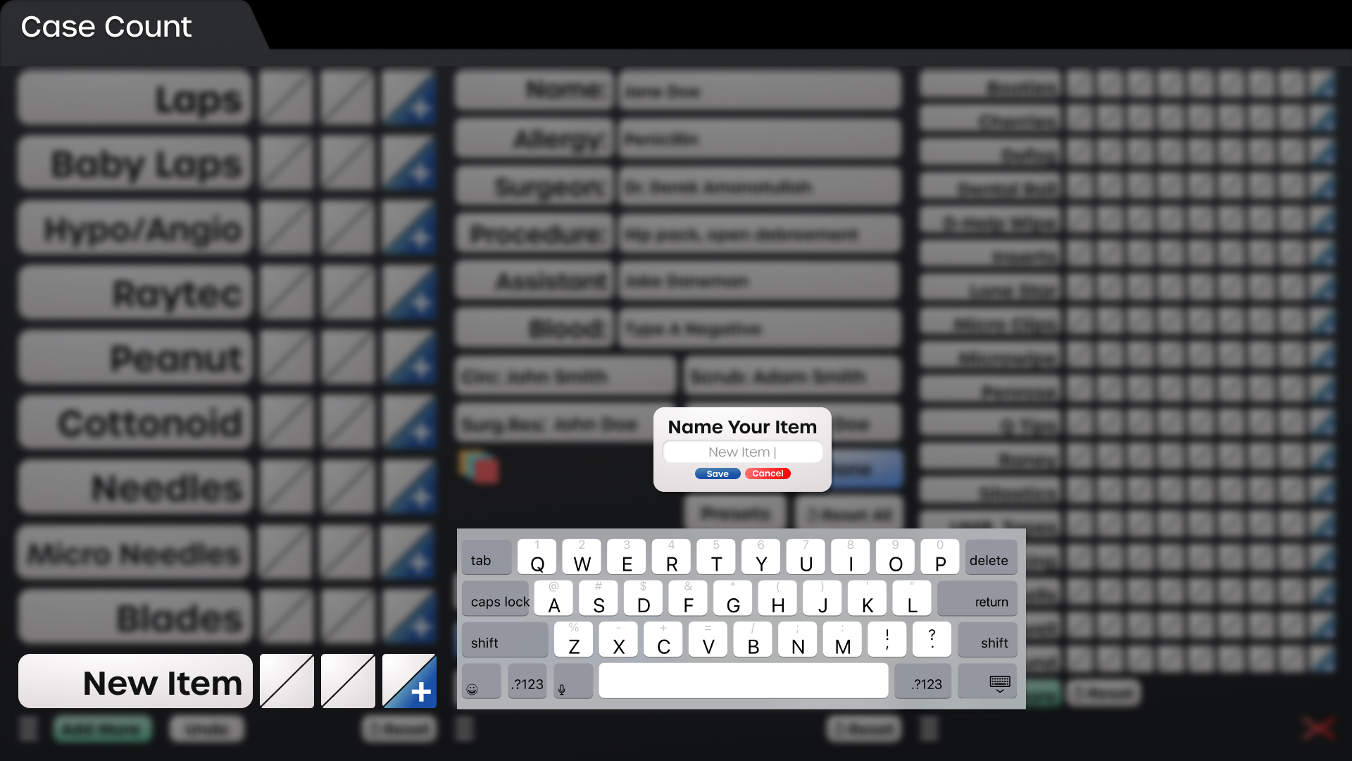 nSight edit mode new item